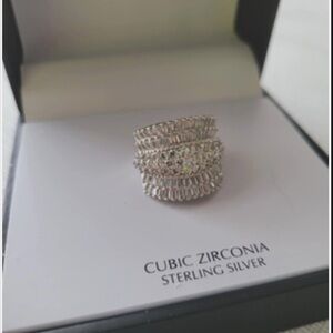 Giani Bernini Sterling Silver Women’s Ring – Size 8 Classic Statement Jewelry